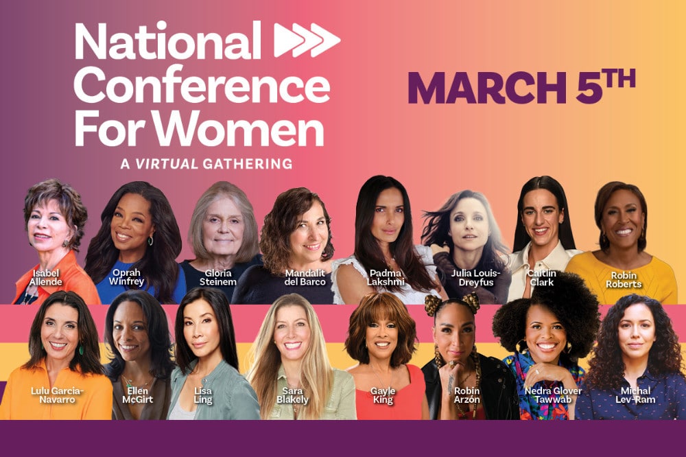 The virtual National Conference for Women will be held March 5, 2025 online.